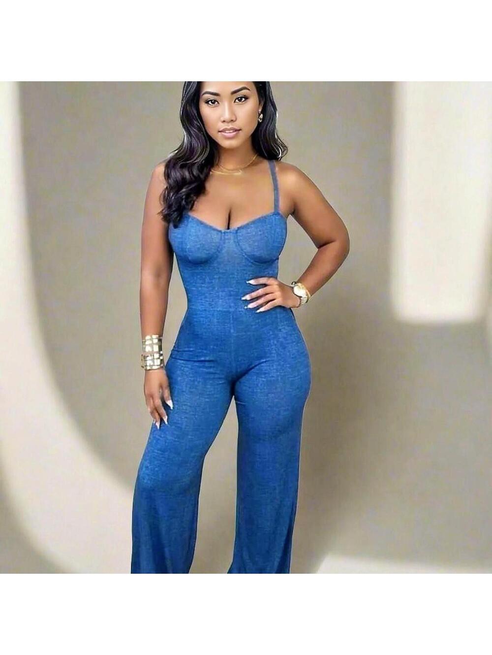 Blue comfy Jumpsuit – Size X-Large
